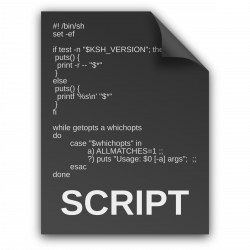 Clipart - Script Document Icon Outlines