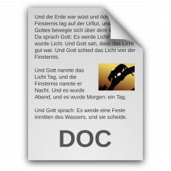 Clipart - German Text Document Icon