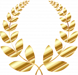 Clipart - Golden Laurel Wreath
