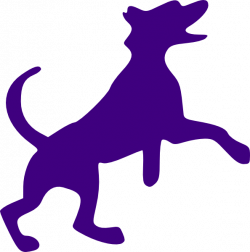 Purple Dog Sillohette Clip Art at Clker.com - vector clip art online ...