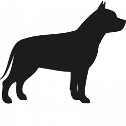 Pitbull Dog Silhouette at GetDrawings.com | Free for personal use ...