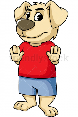 Dog Mascot Character Stop Gesture | Clipart Of Animals ...