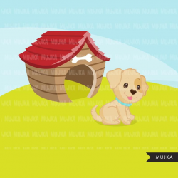 Puppy clipart. Cute dog graphics, cookie design, cutting ...