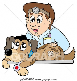 Stock Illustration - Dog at veterinarian. Clipart Drawing ...