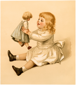 8 Vintage Girls with Dolls Images! - The Graphics Fairy