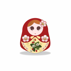 Clipart - russian doll strawberry