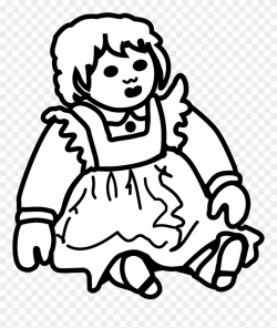 Clipart - Outline Picture Of Doll - Png Download (#808862 ...