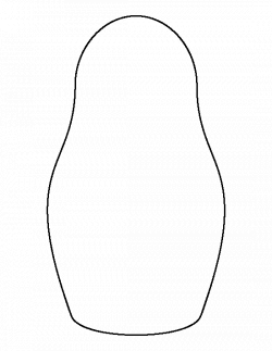 Russian doll pattern. Use the printable outline for crafts, creating ...