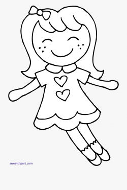 Doll Clipart Doly - Doll Clipart Black And White, Cliparts ...