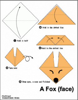 Easy Origami For Kids.: Fox(face) | O R I G A M I | Pinterest | Fox ...