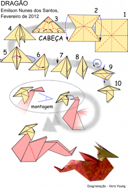 Origami Dragon Folding Instructions | Pages of beauty- arting ...