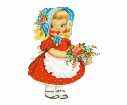 Japanese Doll Png Hd - Vintage Girl Clipart Free PNG Images ...