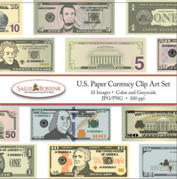 U.S. Money Paper Currency Clip Art - Dollar... by Sallie ...