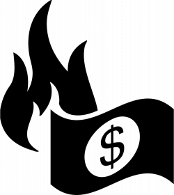 Burning Dollar Paper Bill Svg Png Icon Free Download (#60652 ...
