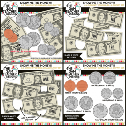 U.S. Currency : Money and Coin Digital Clip Art
