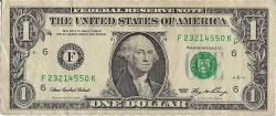 1 U.S. dollar banknote, United States one-dollar bill United ...