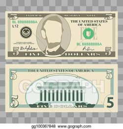 EPS Illustration - Dollar, us money bills. Vector Clipart ...