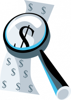 Forensic Accounting Magnifying Glass - Vector Image