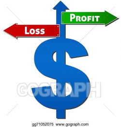 Clipart - Dollar with profit loss sign. Stock Illustration ...
