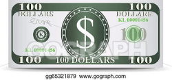 Vector Art - Dollars. Clipart Drawing gg65321879 - GoGraph