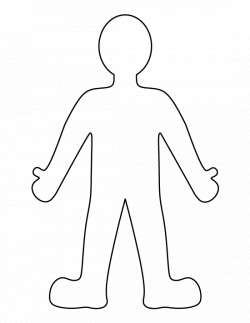 Person pattern. Use the printable outline for crafts, creating ...