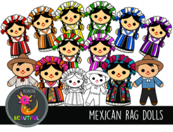 Mexican Rag Dolls Clip Art Bilingual is Beautiful