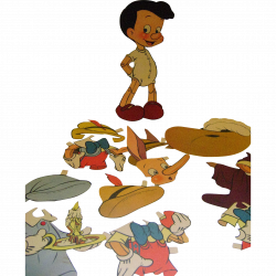 Vintage Pinocchio Paper Doll with 5 Oufits | Pinocchio