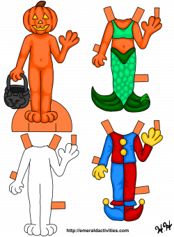 HalloweenPumpkinPage1.png (2197×2998) | Paper Doll: Fantasy and ...