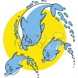 cartoon dolphins clipart. Royalty-free clipart # 387861