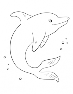 Cute Dolphin coloring page | Free Printable Coloring Pages