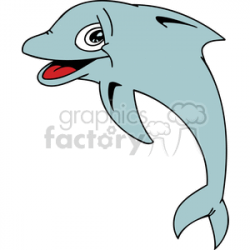 a happy dolphin clipart. Royalty-free clipart # 377310