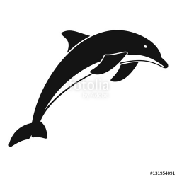 Dolphin icon. Simple illustration of dolphin vector icon for ...