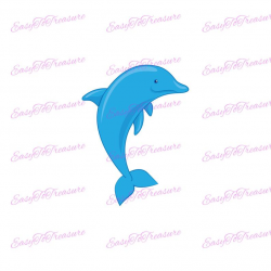 Digital Download Clipart – Dolphin JPEG and PNG files