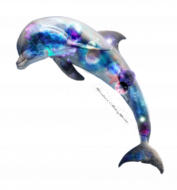 I made another sticker! It's a galaxy style dolphin....