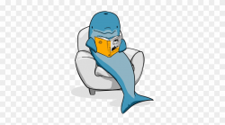Dolphin Clipart Reading - Dolphin Reading A Book - Free ...