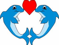 Kissing Dolphins Clip Art at Clker.com - vector clip art ...