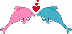 Valentine S Day Dolphins Clip Art Valentine S Day Dolphins ...