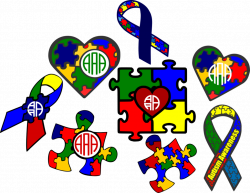 Autism Awareness Monogram Frame Cut Files | svg files | Pinterest ...