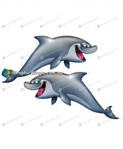 Cartoon Dolphin Graphic Wraps Pictures Clip Art Amazing Outline ...