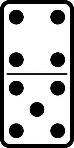 domino set 23 black white line | Outside | Free clipart ...