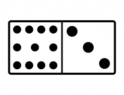 Domino With 11 Spots &, 3 Spots - Clip Art Library
