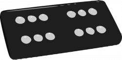 Clipart - Double Six Domino