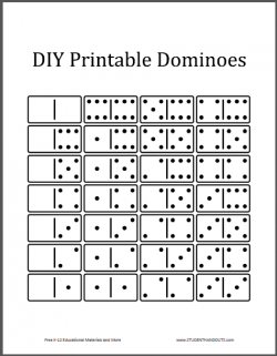 Free Printable Dominoes Game Pieces (PDF File) | File Folder ...