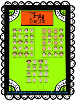 EFL Elementary Teachers: Family Theme for Elementary ELL ESL Domino ...