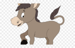 Donkey Clipart Sick - Cartoon Donkey Drawing - Png Download ...