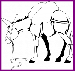 Marvelous Donkey Clipart Coloring Page Many Interesting Pict For ...