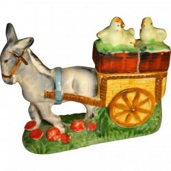 Donkey Cart & Chicks Salt and Pepper Shakers | Donkey