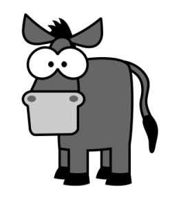 Drawing a cartoon donkey