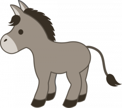 Cute Gray Donkey | Farm | Horse clip art, Ornament drawing ...