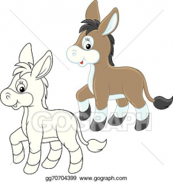 Vector Stock - Donkey. Clipart Illustration gg70704399 - GoGraph